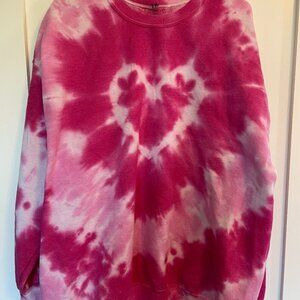 Urban Outfitters pink heart sweatshirt/crewneck